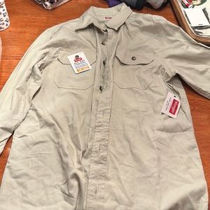 Mens Wrangler Flex For Comfort Long Sleeve Button Down Shirt- NEW WITH TAGS